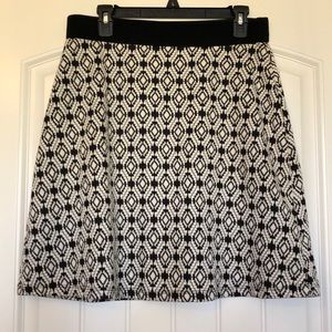 Black and white patterned skirt